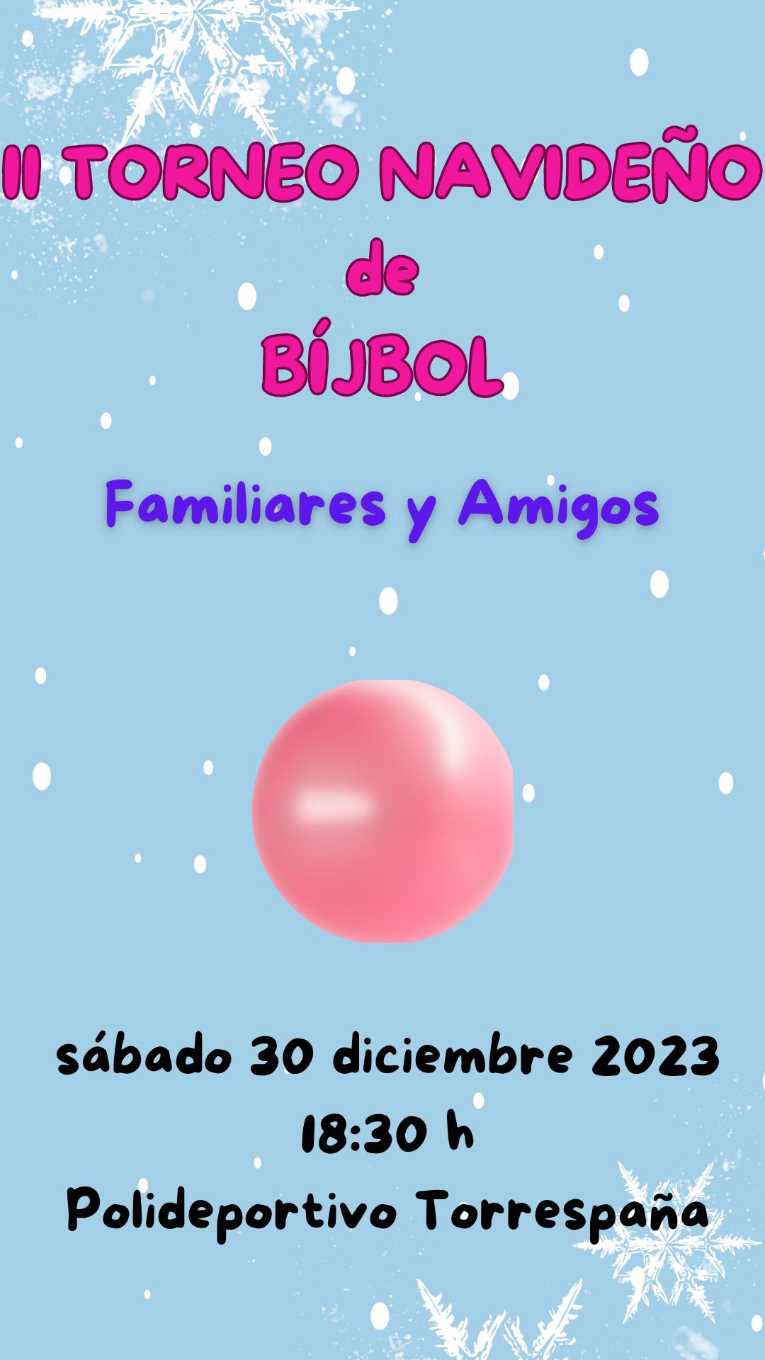 Torneo navideño familia y amigos_Cartel